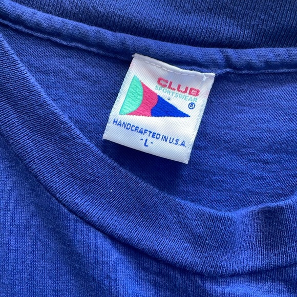 CLUB Late 80’s early 90’s Single Stitch Large T-shirt USA 🇺🇸 handcrafted - Picture 6 of 13